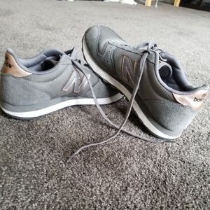 New Balance 311, Grey/Rose Gold, Gently Used 8.5